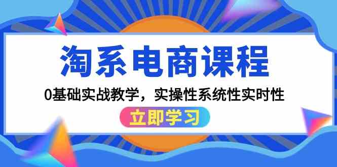 淘系电商课程，0基础实战教学，实操性系统性实时性（15节课）-68资源