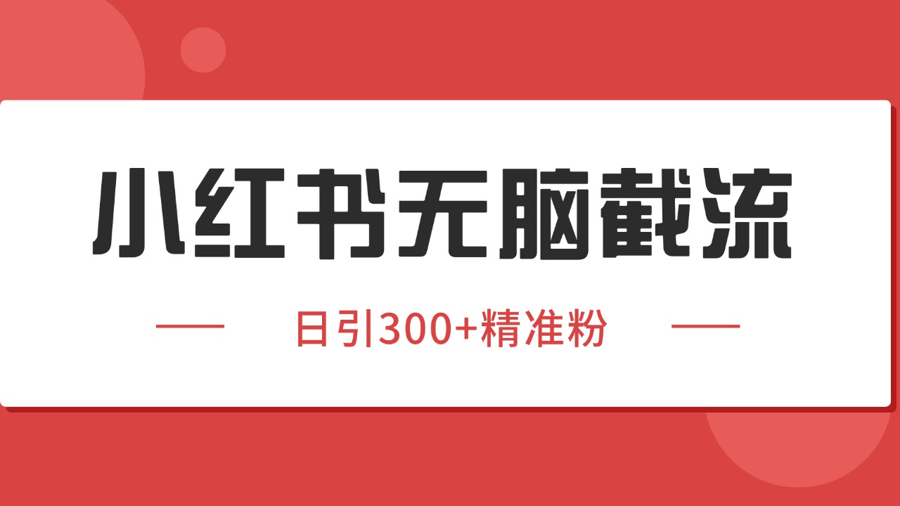 小红书截流同行客源，独家野路子获客玩法 日引200+暴力获客-68资源