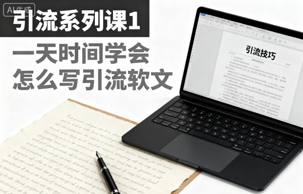 引流系列课1，一天时间学会怎么写引流软文-68资源