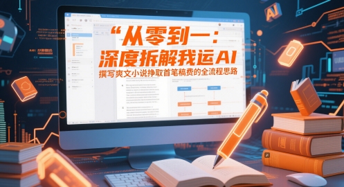 从零到一：深度拆解我运用AI撰写爽文小说挣取首笔稿费的全流程思路-68资源