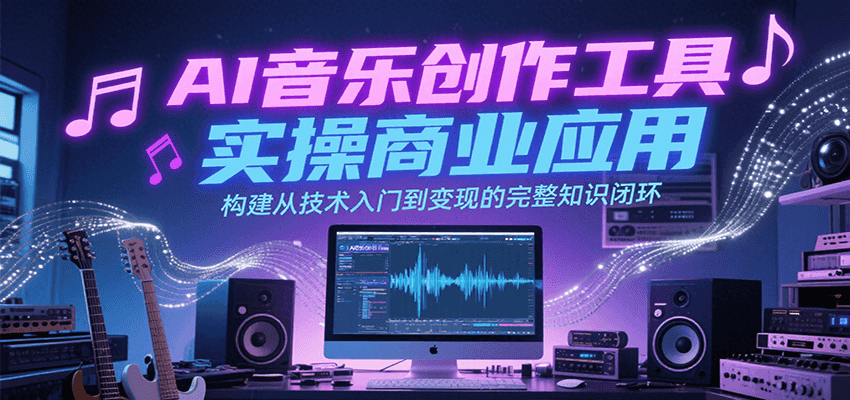 AI音乐创作工具实操商业应用，构建从技术入门到变现的完整知识闭环-68资源