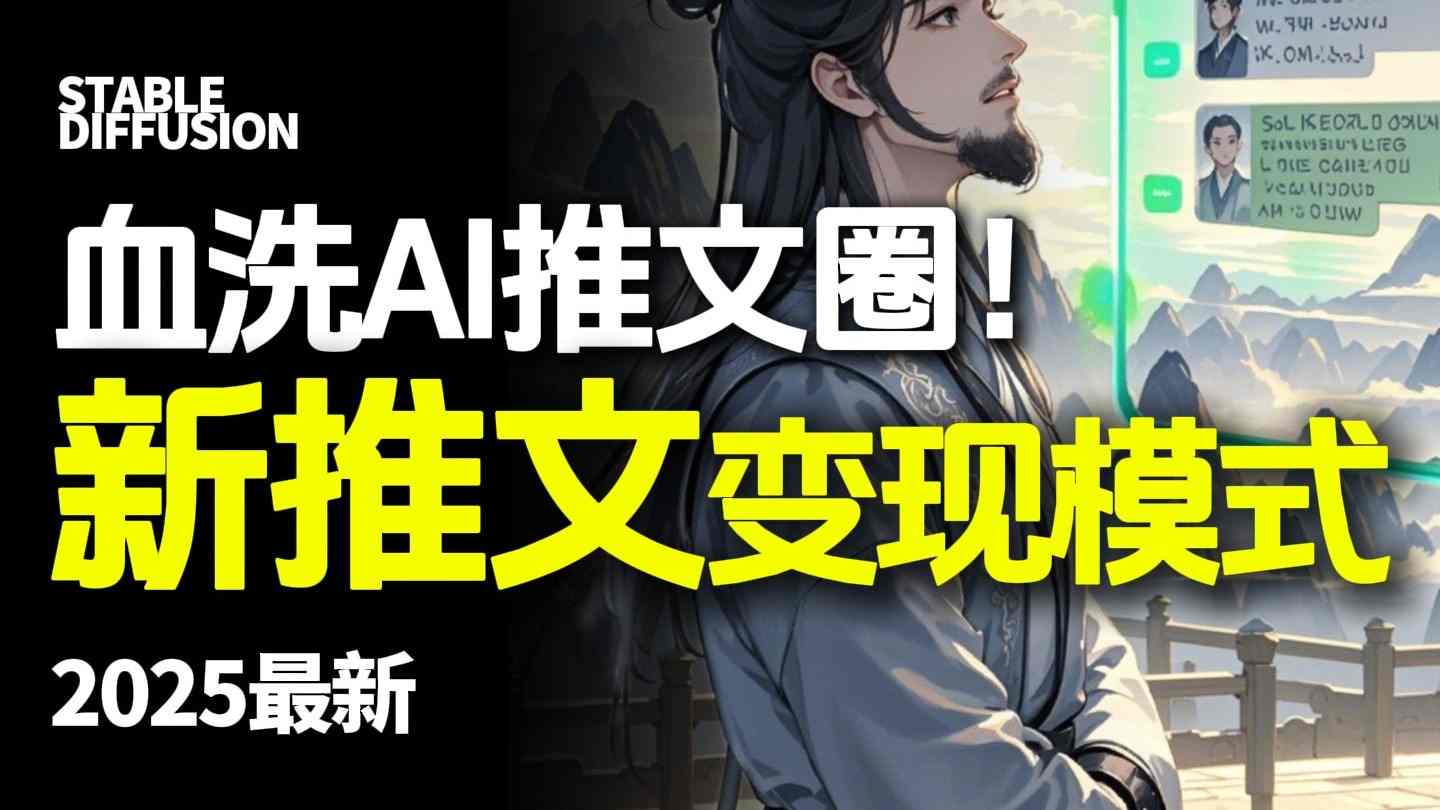 最新AI动态电影漫画小说推文，全流程实操教学，小白也能月入1W+-68资源