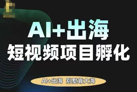 AI·TikTok AI+出海短视频项目孵化，陪你从0-1借助AI实现出海变现-68资源