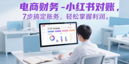 电商财务-小红书对账，7步搞定账务，轻松掌握利润-68资源