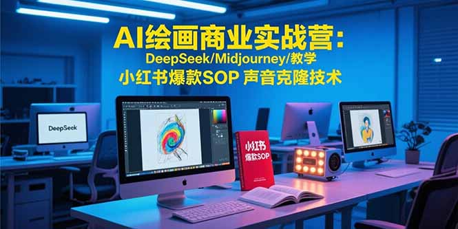 AI绘画商业实战营：DeepSeek/Midjourney/教学 小红书爆款SOP 声音克隆技术-68资源