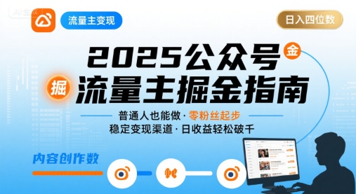 公众号流量主变现项目2025，普通人也能通过这个项目日入四位数-68资源