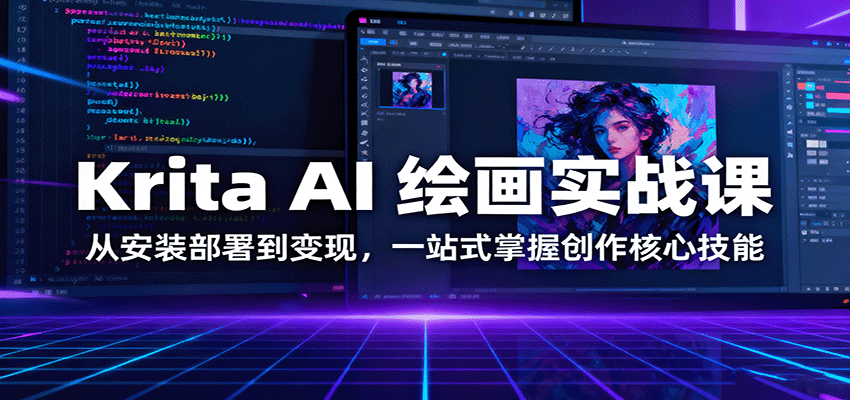 Krita AI 绘画实战课：从安装部署到变现，一站式掌握创作核心技能-68资源