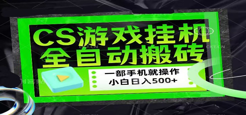 CSGO游戏挂机捡漏搬砖，超稳定的项目，带领1000+小白实现日入500+-68资源
