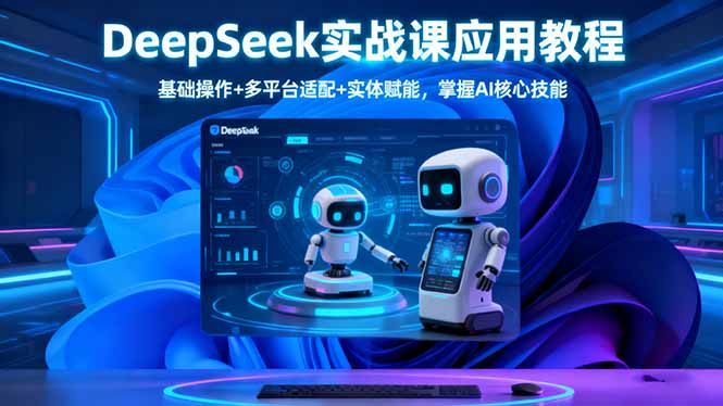 DeepSeek实战课应用教程、基础操作+多平台适配+实体赋能，掌握AI核心技能-68资源
