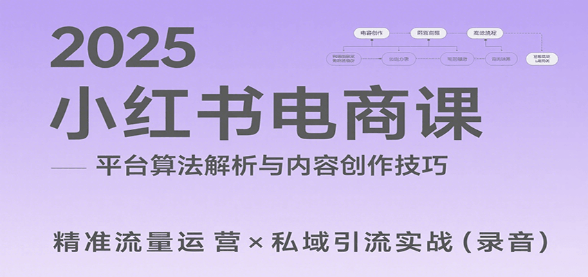 2025小红书电商课：解析算法，创作高转化内容，助力卖家获取流量实现变现(录音)-68资源