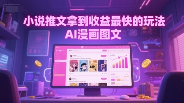 小说推文拿到收益最快的玩法，AI漫画图文-68资源