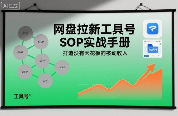 网盘拉新工具号SOP实战手册，打造没有天花板的被动收入-68资源