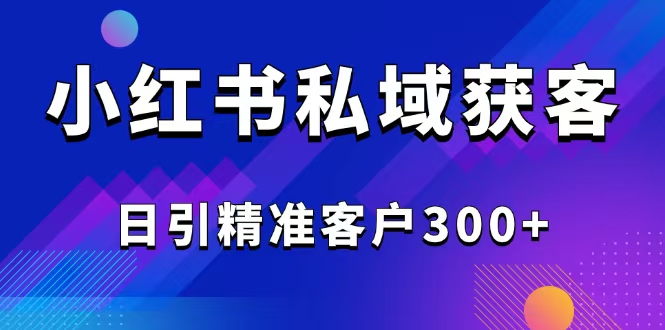 （14304期）2025最新小红书平台引流获客截流自热玩法讲解，日引精准客户300+-68资源