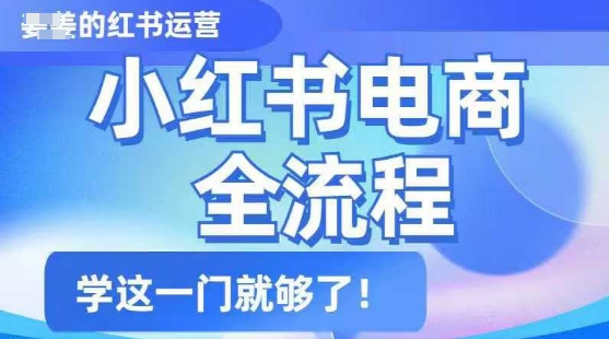 小红书电商全流程，精简易懂，从入门到精通，学这一门就够了-68资源