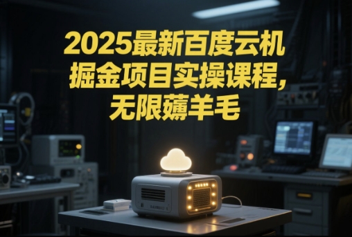 2025最新百度云机掘金项目实操课程单窗口保底5-10元月收益单窗口150+【揭秘】-68资源