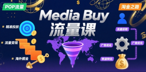 Media Buy之POP流量课，带你开启海外Media Buy淘金之路-68资源