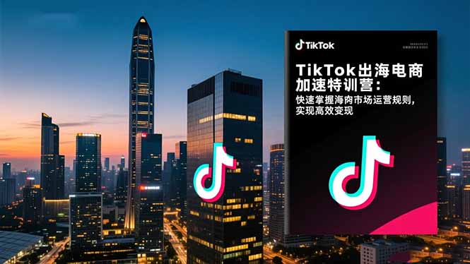 TikTok出海电商加速特训营：快速掌握海外市场运营规则，实现高效变现-68资源