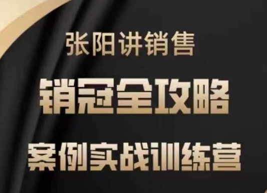 张阳讲销售实战训练营，​案例实战训练，销冠全攻略-68资源