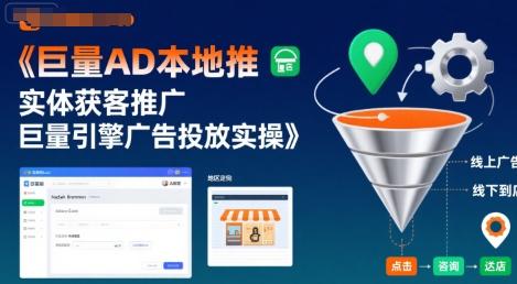 巨量AD本地推实体获客推广，巨量引擎广告投放实操-68资源