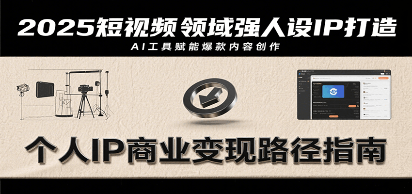 2025短视频领域强人设IP打造，结合爆款案例与AI工具应用，从个人出镜到商业成交转化-68资源