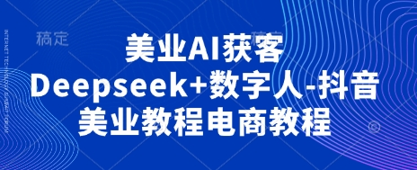 美业AI获客Deepseek+数字人-抖音美业教程电商教程-68资源