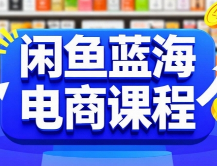 闲鱼蓝海电商课程，手把手助你快速上手，轻松实现闲鱼稳定盈利-68资源