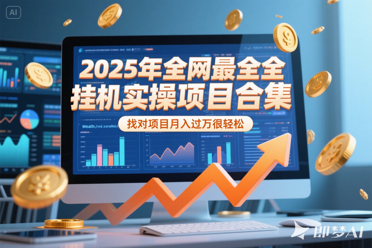 2025年挂机实操项目实操演练，挂机类型，AI直播类型，轻资产创业类型...-68资源