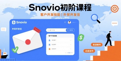 Snovio初阶课程，客户开发技能，外贸开发信-68资源