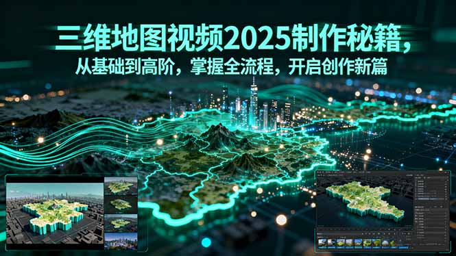 三维地图视频2025制作秘籍，从基础到高阶，掌握全流程，开启创作新篇-68资源