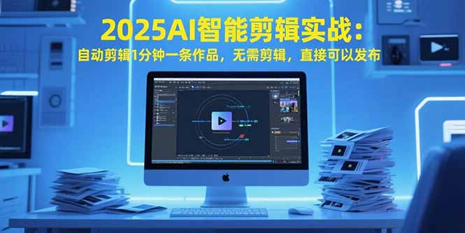 2025AI智能剪辑实战：自动剪辑1分钟一条作品，无需剪辑，直接可以发布-68资源