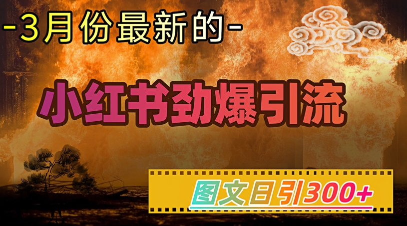 小红书超劲爆引流手段，图文日引300+轻松变现1W-68资源