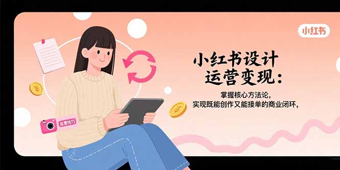 小红书设计运营变现：掌握核心方法论，实现既能创作又能接单的商业闭环-68资源