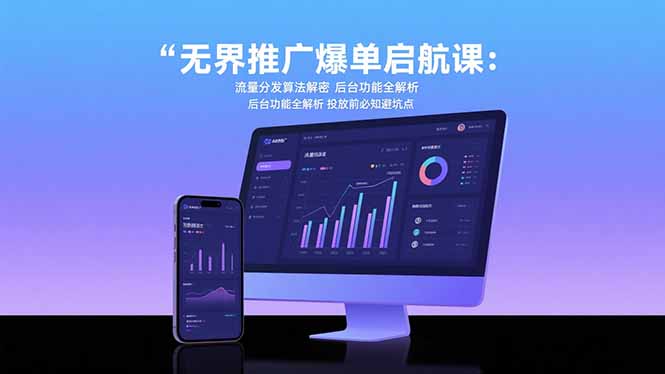 无界推广爆单启航课：流量分发算法解密 后台功能全解析 投放前必知避坑点-68资源