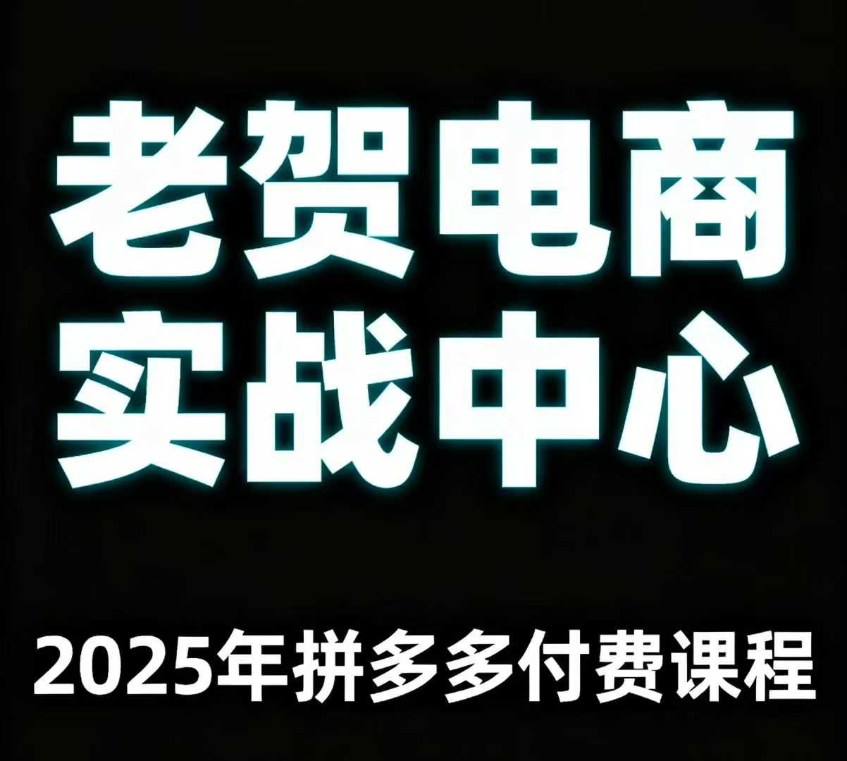 老贺电商2025年拼多多付费课程，用通俗易懂的方法告诉你多多怎么玩-68资源