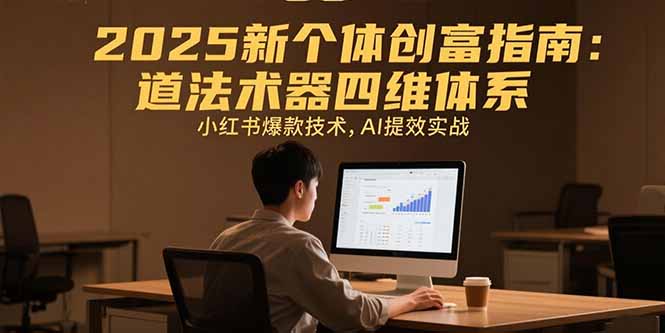 2025新个体创富指南：道法术器四维体系，小红书爆款技术，AI提效实战-68资源