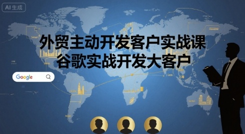 外贸主动开发客户实战课，谷歌实战开发大客户-68资源