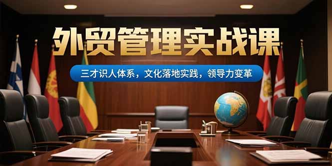 外贸管理实战课，三才识人体系，文化落地实践，领导力变革-68资源