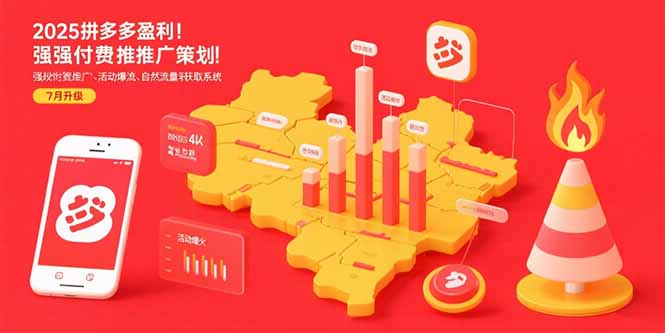 2025拼多多盈利地图：强付费推广策略/活动爆流/自然流量获取系统(7月更新-68资源