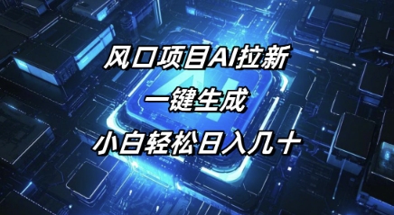 风口项目AI拉新，一键生成，小白轻松日入几十-68资源