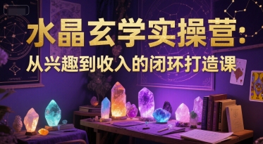 水晶玄学实操营：从兴趣到收入的闭环打造课-68资源