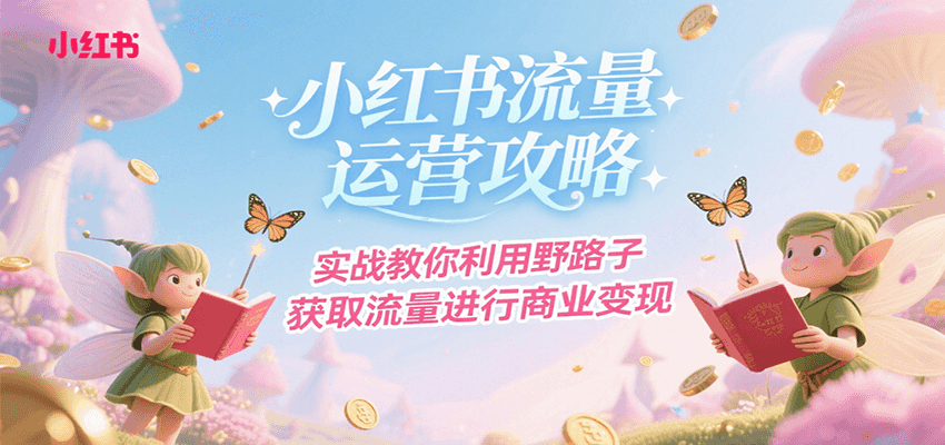 小红书流量运营攻略，实战教你利用野路子获取流量进行商业变现-68资源