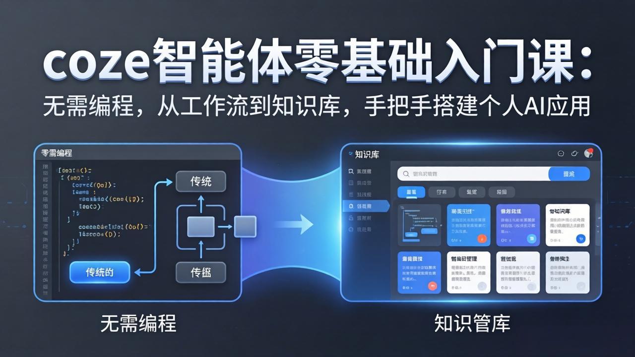 coze智能体零基础入门课：无需编程，从工作流到知识库，手把手搭建个人AI应用-68资源