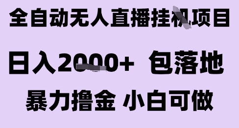 最新全自动抖音无人直播挂G项目，日入2k+ 包落地暴力撸金，小白可做【揭秘】-68资源