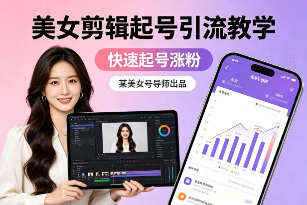 某美女号导师出品：美女剪辑起号引流教学，快速起号涨粉-68资源