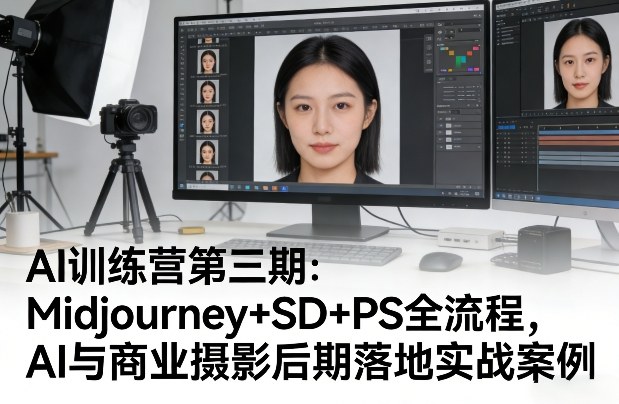 AI训练营第三期：Midjourney+SD+PS全流程，AI与商业摄影后期落地实战案例-68资源