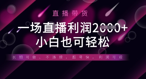 半无人直播带货，一场利润数张，适合所有平台玩法，小白也可轻松-68资源
