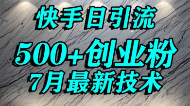 创业粉怎么打？快手精准引流创业粉，宝妈群体日进500+精准流量-68资源