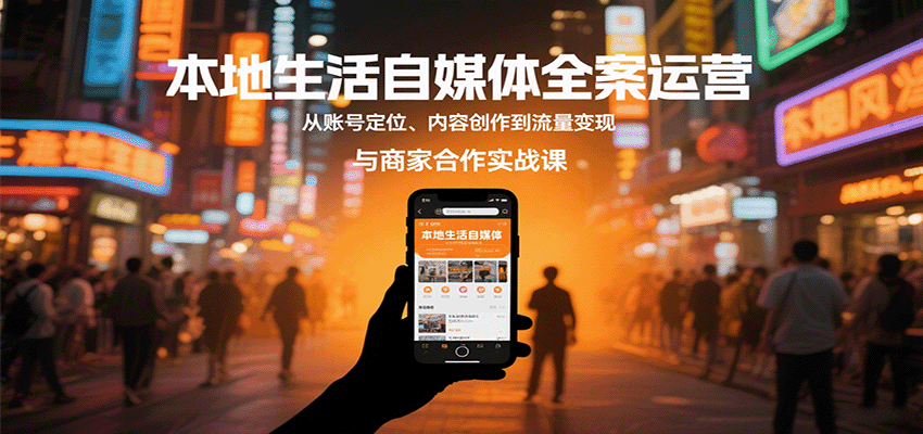 本地生活自媒体全案运营，从账号定位、内容创作到流量变现与商家合作实战课-68资源