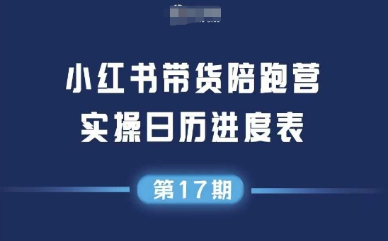 小红书第17期带货陪跑营，不囤货，无不直播，无不投流，通过选品+笔记内容+测品+笔记铺量+矩阵运营打爆款-68资源