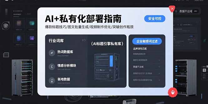 AI+私有化部署指南 爆款标题技巧/图文批量生成/视频制作优化/突破创作瓶颈-68资源